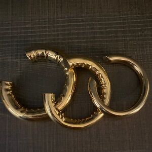 Jennifer Fisher gold puffy cuff set of 3!!!